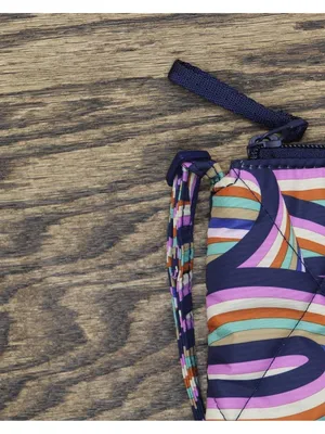 Vera Bradley Quilted Flat Shoulder Bag Patterned Blue Pink Multi One Size thumbnail 3