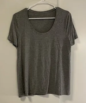 A New Day Grey Short Sleeve Top | Soft Casual Everyday Women's Shirt thumbnail 1