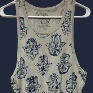 3/$15 LAST CHANCE! CHASER Hamsa Hand of Fatima Graphic Tank Top thumbnail 11