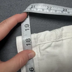 Risen Flare Jeans Womens 2XL Plus White High Rise Frayed Raw Hem Stretch Denim thumbnail 7