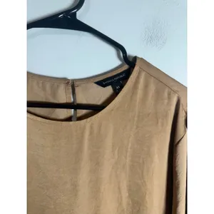 Banana Republic Afternoon Latte Short Sleeve Crew Neck‎ Blouse XL 753748-01 thumbnail 2