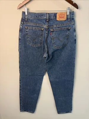 Womens Levis 550 Med Wash Vintage Classic Relaxed Tapered Jeans 30x33" Size 10L thumbnail 3