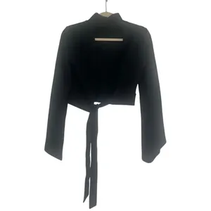 ✨Lulus Baby Got Backless Black Mock Neck Tie-Back Sz Medium Sweater✨ thumbnail 7