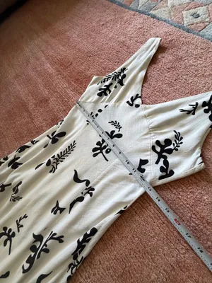 Anthropologie Paper Heart Women’s S Linen Blend Black White Maxi Dress thumbnail 8