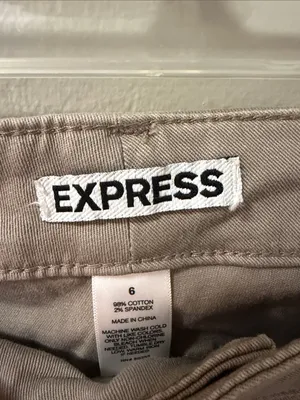 $78 Express Skinny Khaki Denim Pants Jeans - Size 6 - Excellent Condition thumbnail 4