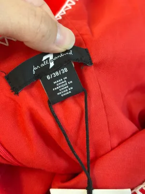 7 for all mankind linen red midi dress thumbnail 8