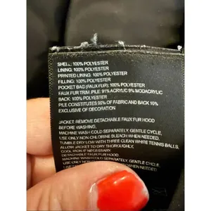 Laundry Shelli Segal black cinched smocked waist puffer jacket XL thumbnail 7