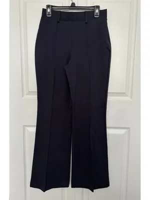 Quince Ultra Stretch Ponte Flare Leg Pants Pull On Navy Blue Womens Size M thumbnail 10