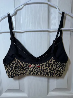 The Upside Leopard Print Bralette with Black Trim - Women US 4 thumbnail 3