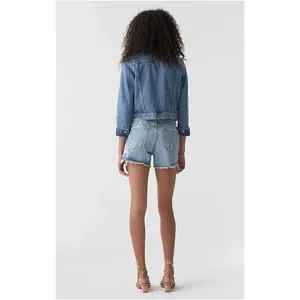 AGOLDE Micah Boyfriend Denim Shorts Swapmeet Distressed Raw Hem Womens Size 24 thumbnail 2