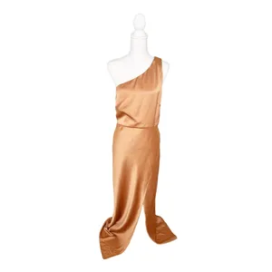 NWT BHLDN Anthropologie Dylan Cocktail Bridesmaid Dress Sedona One Shoulder Maxi thumbnail 3