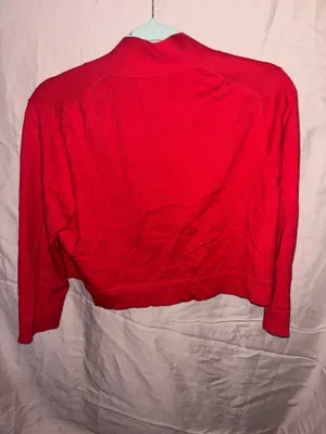 Calvin Klein Red Cropped Sweater thumbnail 3
