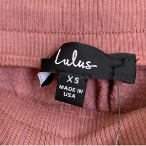 NWT Lulu's Boat House Drawstring Jogger‎ Sweatpants in Mauve Pink thumbnail 6