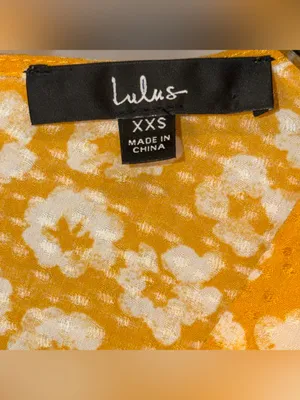 LULUS Women’s Garden Explorer Mustard Yellow Floral Print Mini Dress Size XXS thumbnail 6