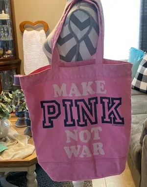PINK Victoria’s Secret vintage look canvas tote thumbnail 1