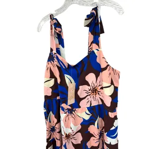 NWT Fashion | XL| Midi Tired Dress Shoulder Bow Floral Floral Hawaiian Sun Dress thumbnail 6