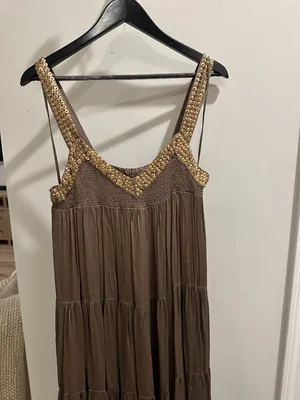 FREE PEOPLE Isadora Midi Dress in Green Size Small thumbnail 4