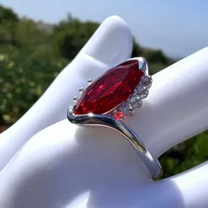 Red Marquise Statement Ring Red thumbnail 5