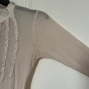 Young Fabulous & Broke Sheer Ribbed Henley Tunic Distressed Boho Style Large thumbnail 8