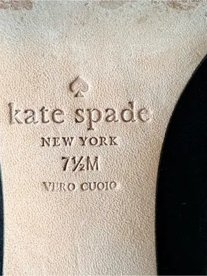 Kate Spade Black Suede Pumps Sparkling silver glitter Block Heel Womens Size 7.5 thumbnail 12