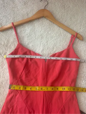 Lulus Impressive Glamour Coral Pink Sleeveless Column Maxi Dress Size Small NWT thumbnail 6