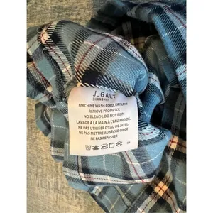 John Galt Blue Plaid Cropped Button Front Top One Size (XS / S) thumbnail 8