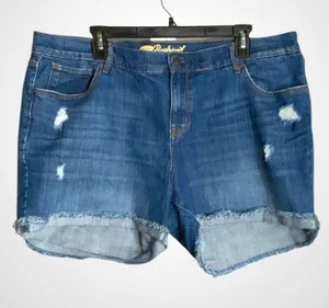Old Navy Distressed Boyfriend Blue Jean Shorts 16 thumbnail 1