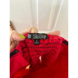 Bebop Babydoll Strapless Red Pin Tuck Pleat Micro Mini Dress Coquette Y2K Twee thumbnail 5