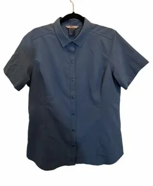 5.11 Tactical Women's Short Sleeve Button Down Shirt Blue thumbnail 1