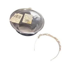 David’s Bridal Ladies Tiara Collection white beads and floral tiara thumbnail 8