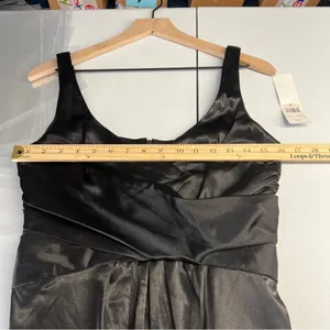 London Times Elegant Black Stretch Satin Sleeveless Sheath Dress NWT Size‎ 10 thumbnail 12