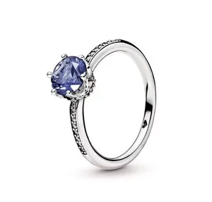 Pandora Blue Sparkling Crown Ring thumbnail 1