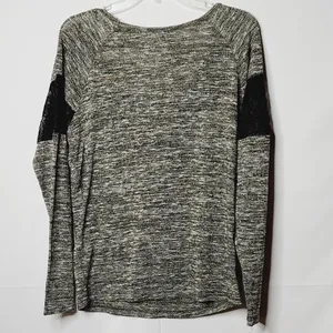 Miss Me long sleeve floral Embrace metallic top shirt pull over sz Medium thumbnail 8