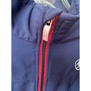 Ariat Team Women's Size XS Jacket Blue‎ & Red Softshell Full-Zip Ariat Spell Out thumbnail 5
