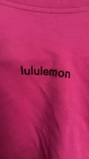 Lululemon Heavyweight Cotton Cropped 3/4 Sleeve Shirt Sonic Pink Women’s xs/s thumbnail 3
