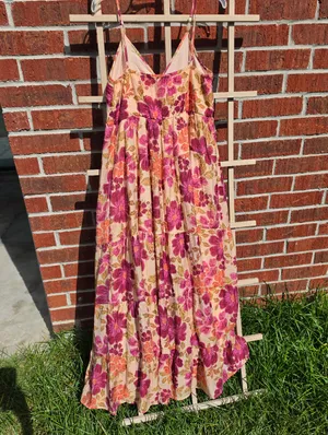 1. STATE Floral Tiered Maxi Dress Mediuml Boho Resort Sundress thumbnail 6