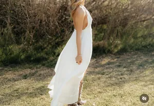 white long boutique dress thumbnail 3