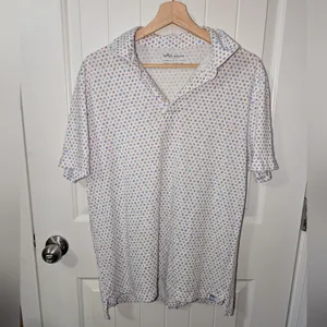 NWOT Peter Millar Polo Shirts Pima Cotton Lot Of 2 Women's Small Patterned White thumbnail 9