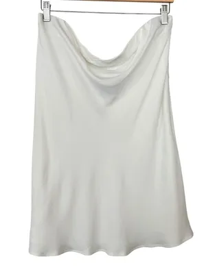ANTHROPOLOGIE Silky Tube Top Ivory Blouse Sleeveless Size L NEW thumbnail 4