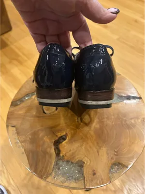 Miu Miu Navy Patent Leather Oxford Shoes Sz36 thumbnail 4