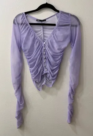 ZARA Sheer Top thumbnail 1