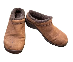 Merrell wms brown leather wool lined moc clogs shoes sz 8.5 SKU 10-091 thumbnail 1