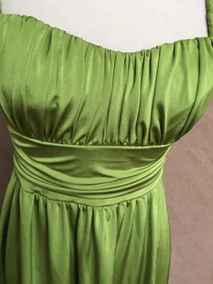 2000s Y2K Stretch Chartreuse Green Bright Spaghetti Strap Dress S thumbnail 5