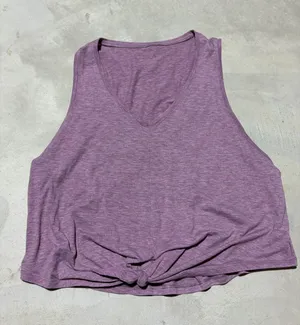 lululemon athletica Heathered Mauve V-Neck Knot Tank thumbnail 1