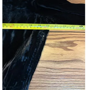 Vintage Donna Morgan Black Velvet Maxi Dress Long‎ Sleeve Side Zip 13/14 thumbnail 16