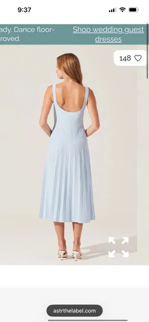 Astr Blue Midi Dress thumbnail 2