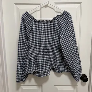 Madewell Sophia Top in Textured Windowpane Size XL thumbnail 3