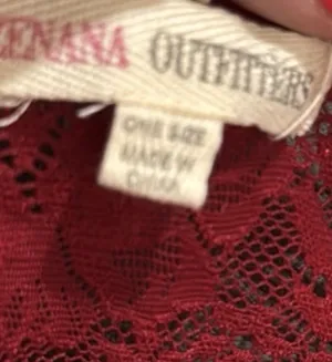 Zenana Outfitters Red Lace Bralette Bandeau Top thumbnail 5