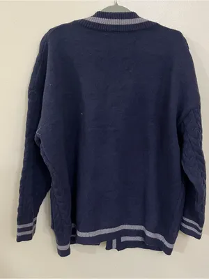 NEW Altar’d State Navy Knit Cardigan Sweater Size Large NWT thumbnail 6