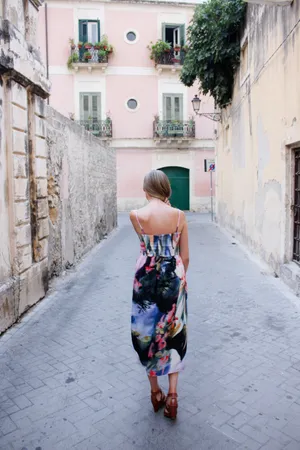 PRE OWNED Anthropologie x Corey Lynn Calter Watercolored Daybreak Midi Dress 0 thumbnail 6
